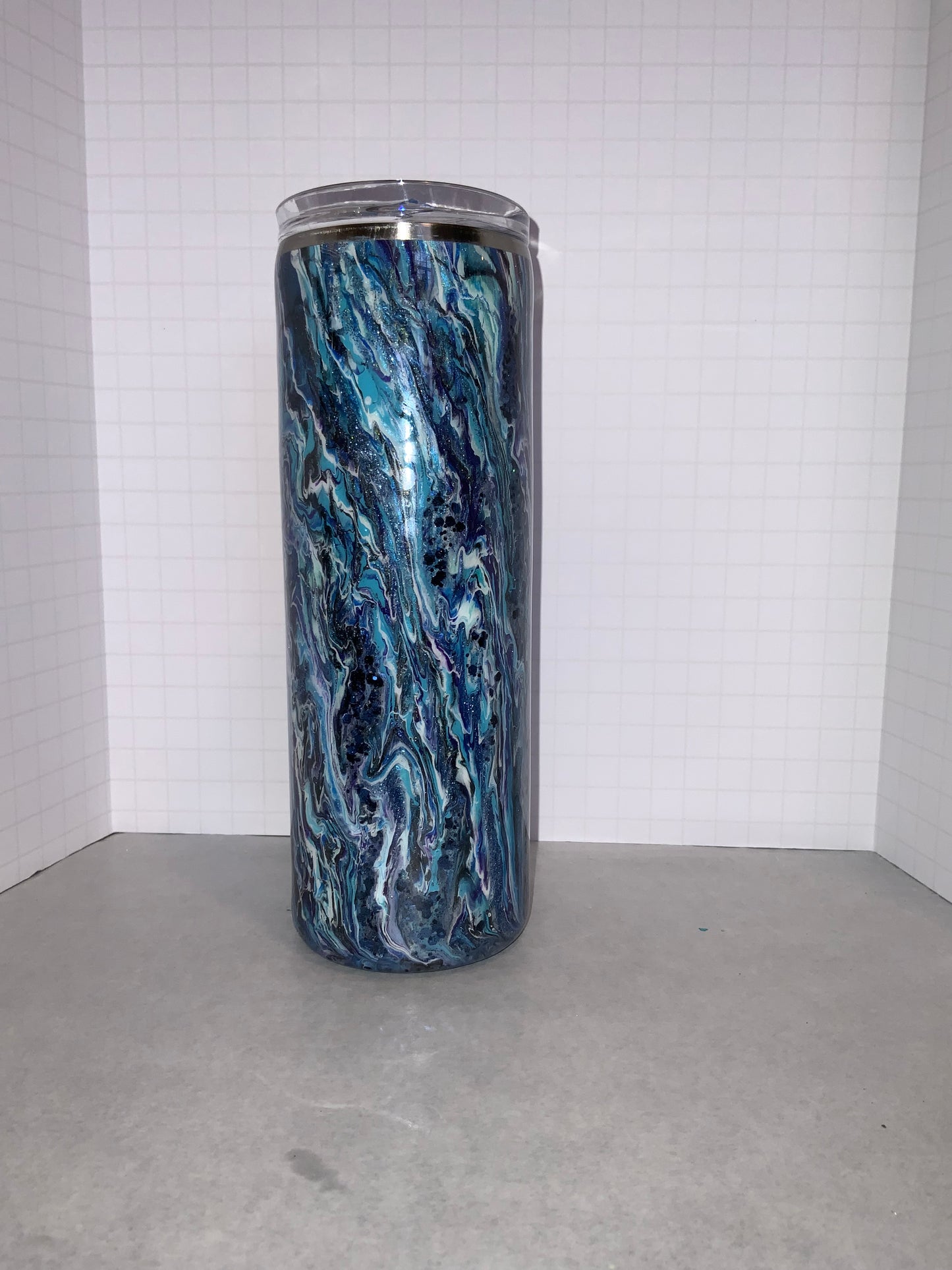 #109 blue and purple Blurred lines