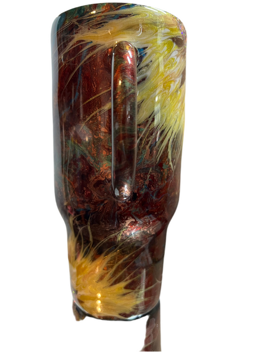 #164 32oz Tipsy Traveler Western Twirl/Sunflowers