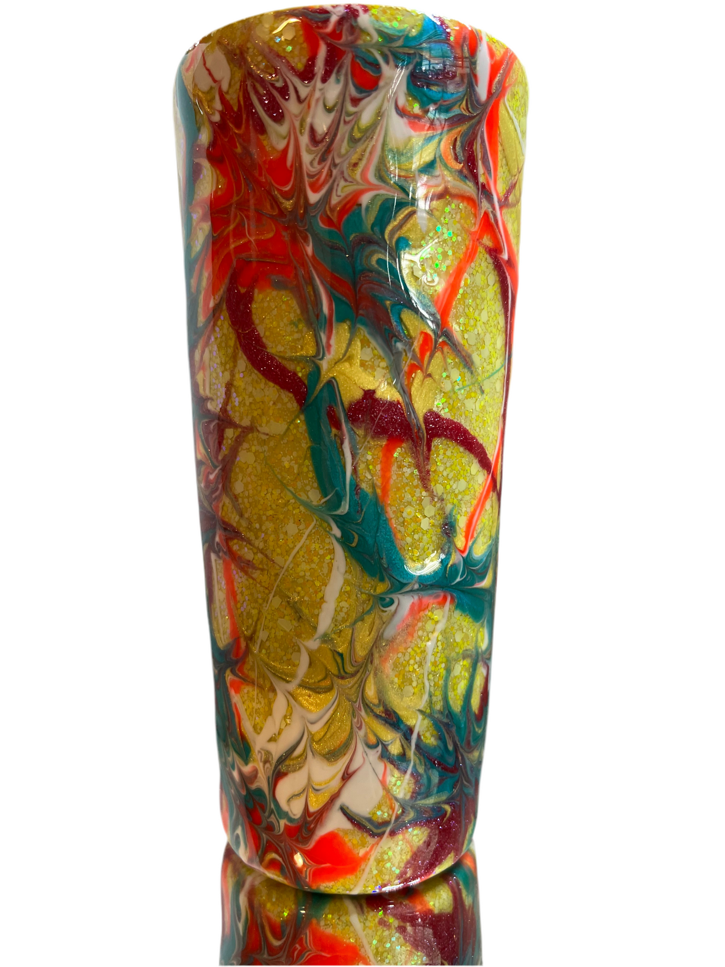 #157 22oz Slim Yellow Glitter TNR