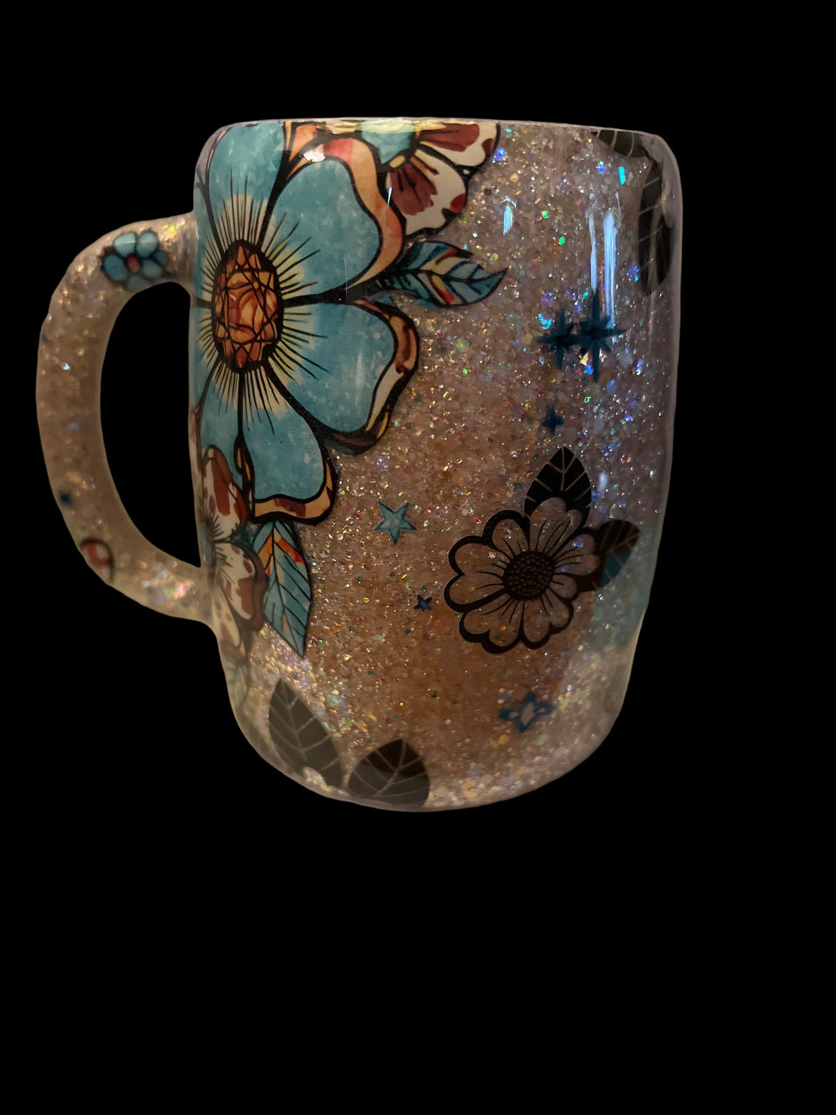Dana’s Daisy Coffee Cup 12oz Tan