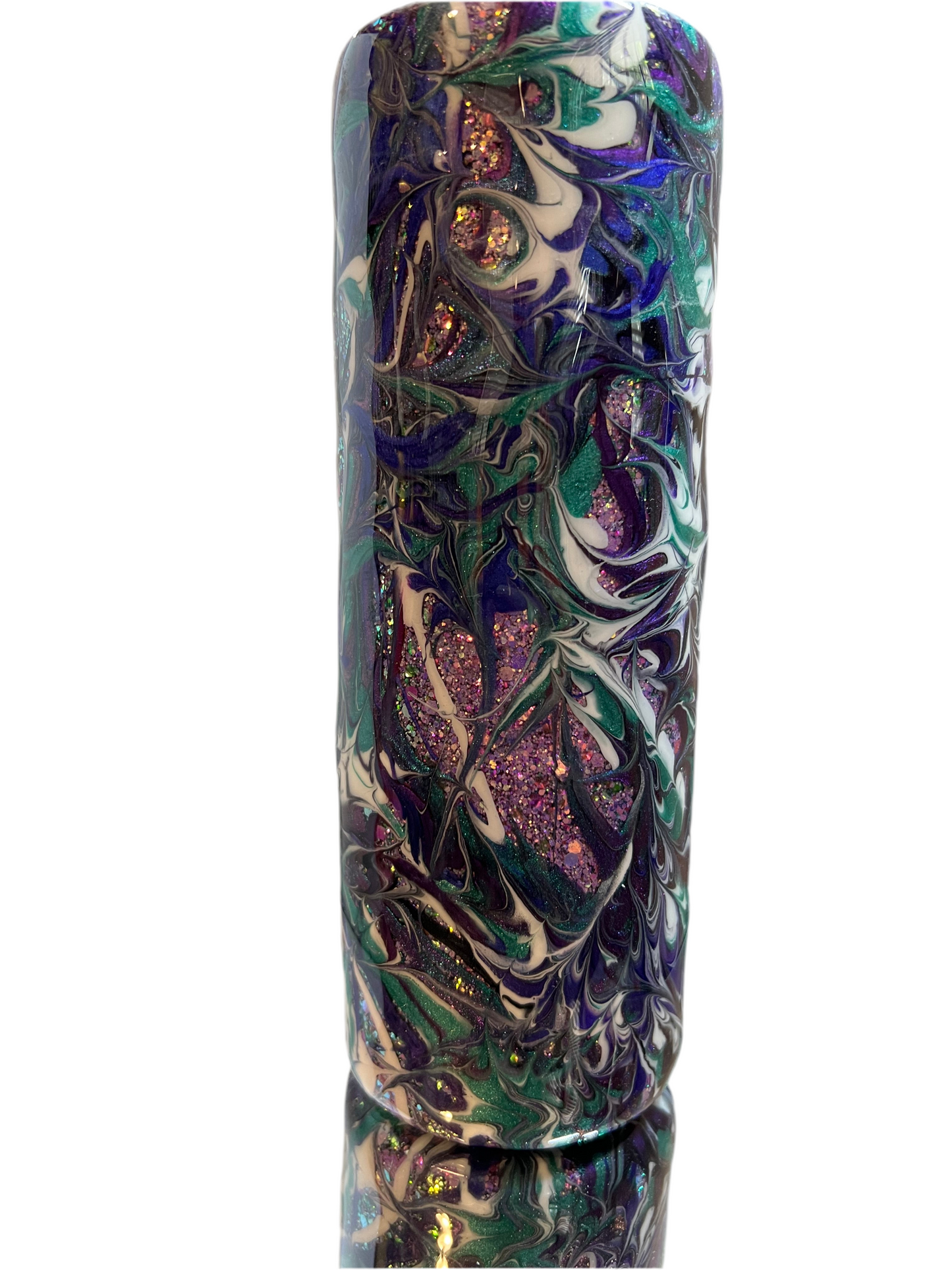 #158 20oz Skinny Purple Glitter TNR