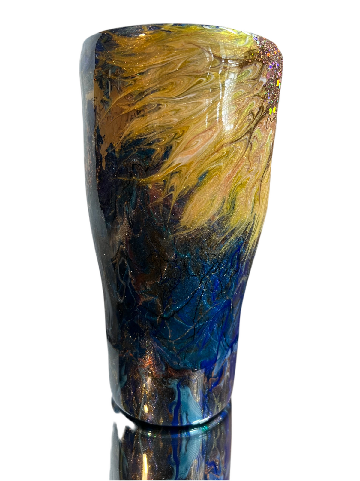#172 30oz Modern Curve Western Twirl w/ Sunflower (blues)