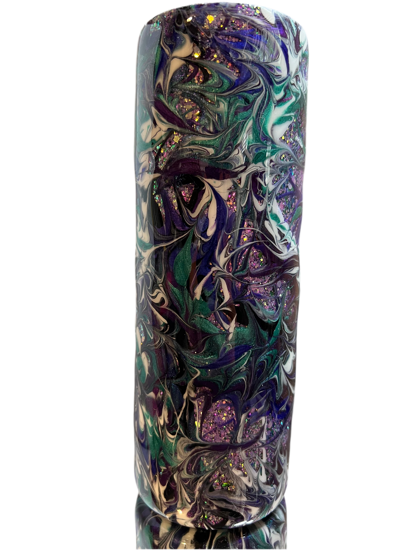 #158 20oz Skinny Purple Glitter TNR