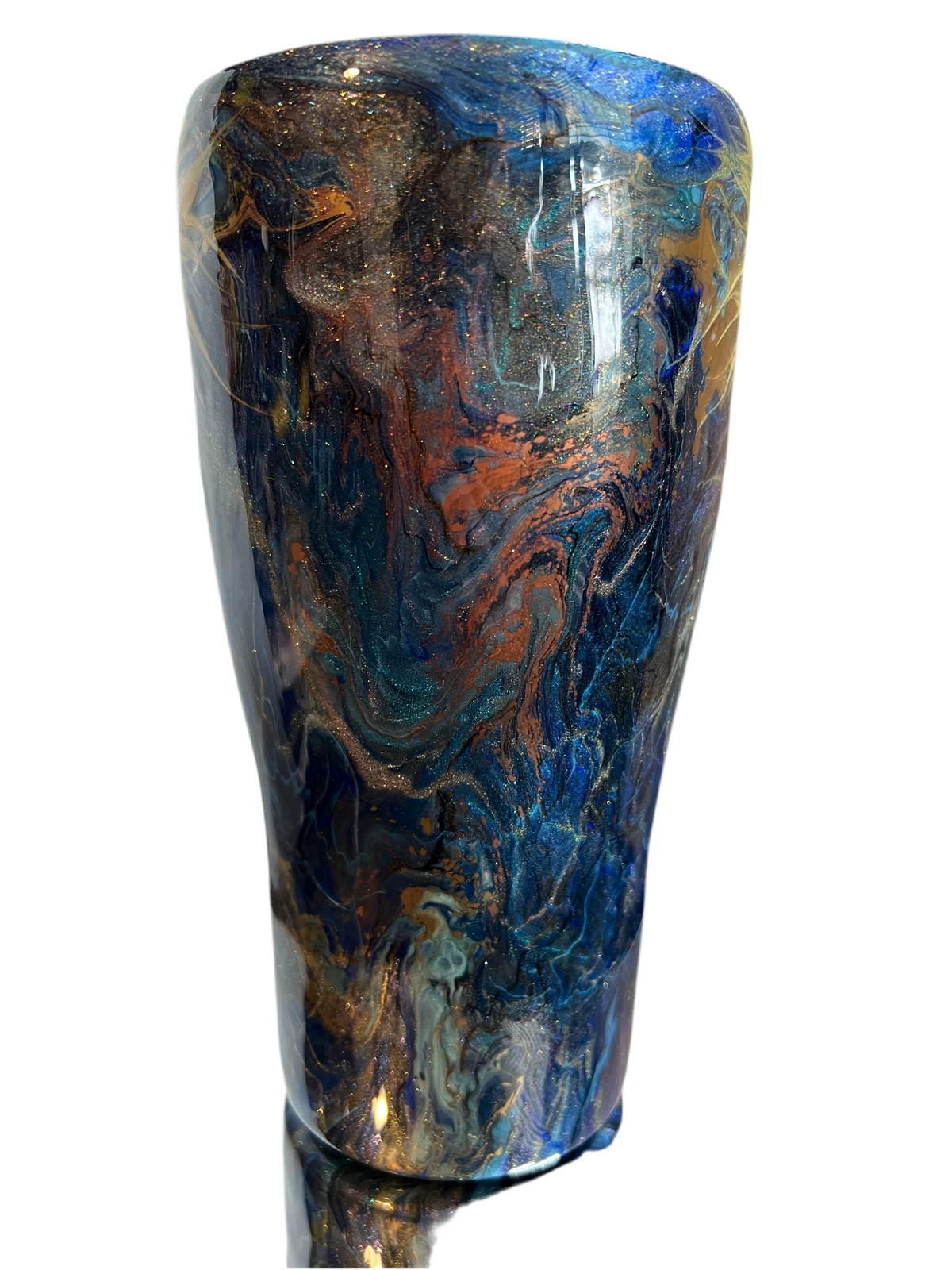#172 30oz Modern Curve Western Twirl w/ Sunflower (blues)