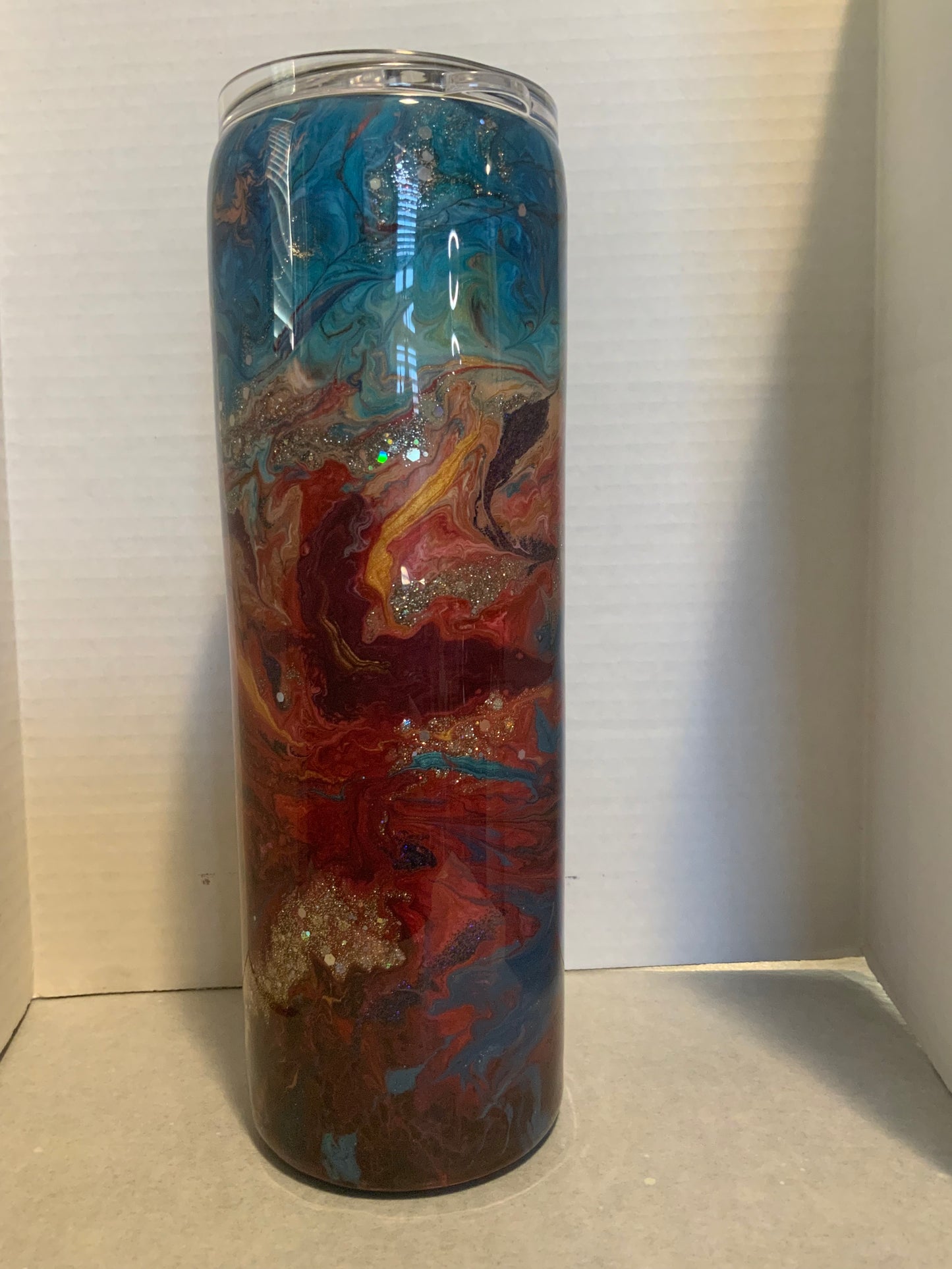 #34 red and blue color melt