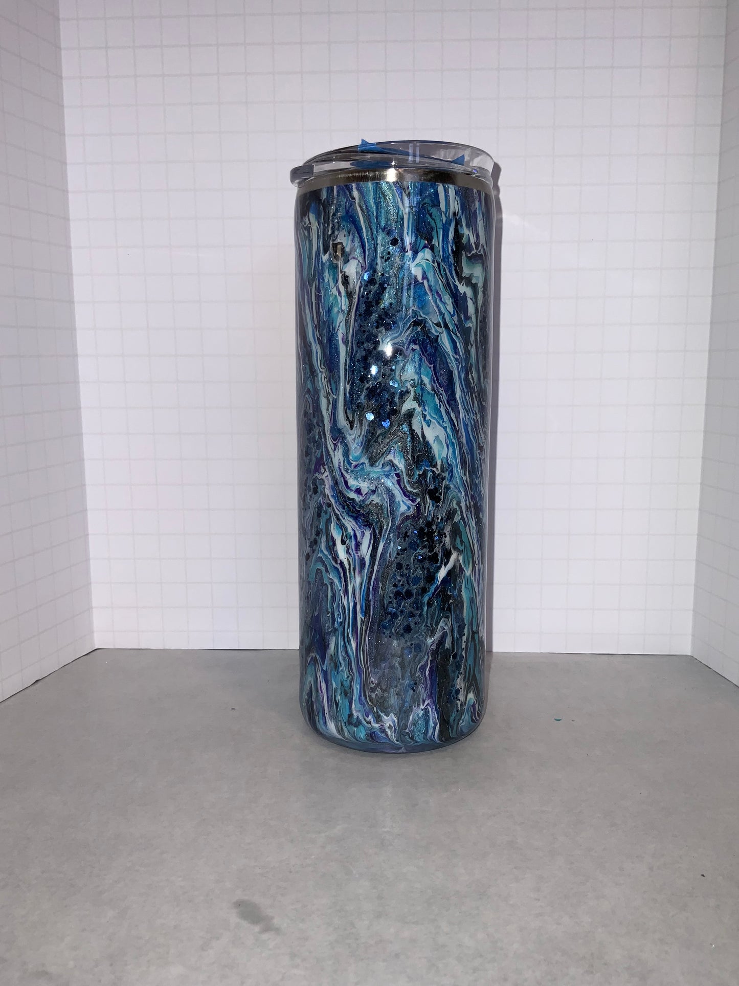 #109 blue and purple Blurred lines