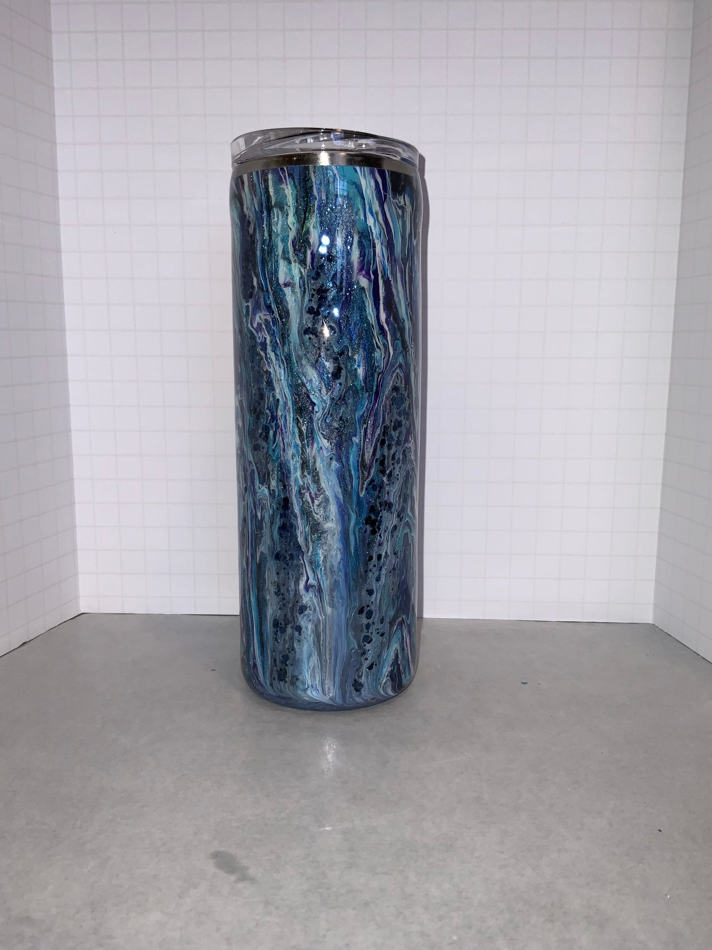 #109 blue and purple Blurred lines